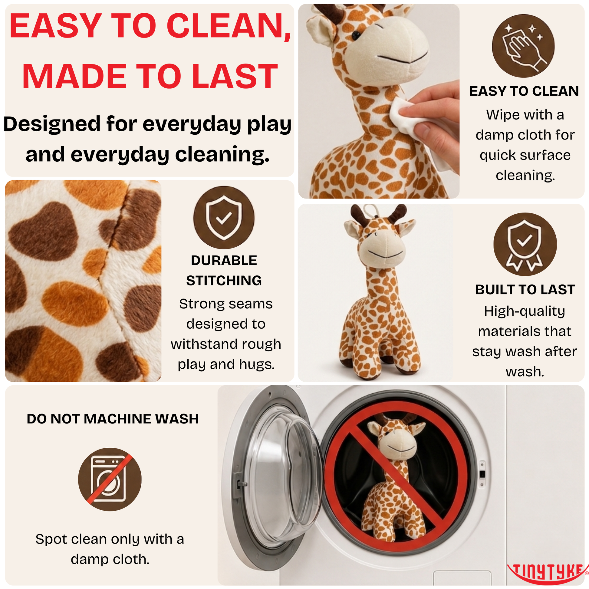 TinyTyke — Plush Baby Giraffe Soft Toy