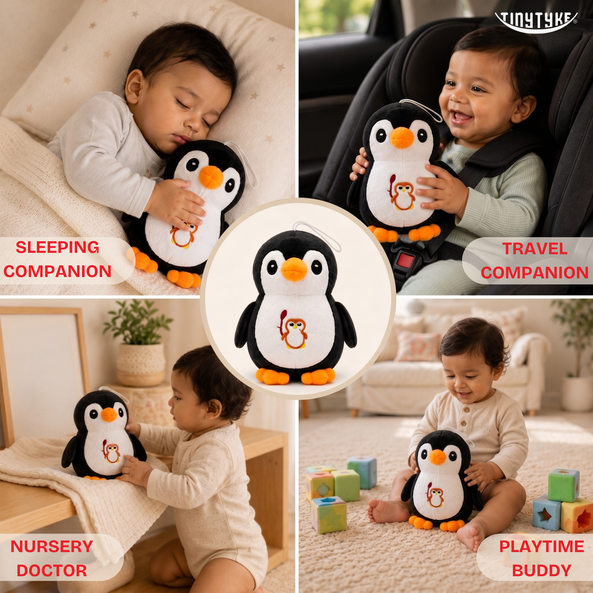 TinyTyke — Plush Baby Penguin Soft Toy