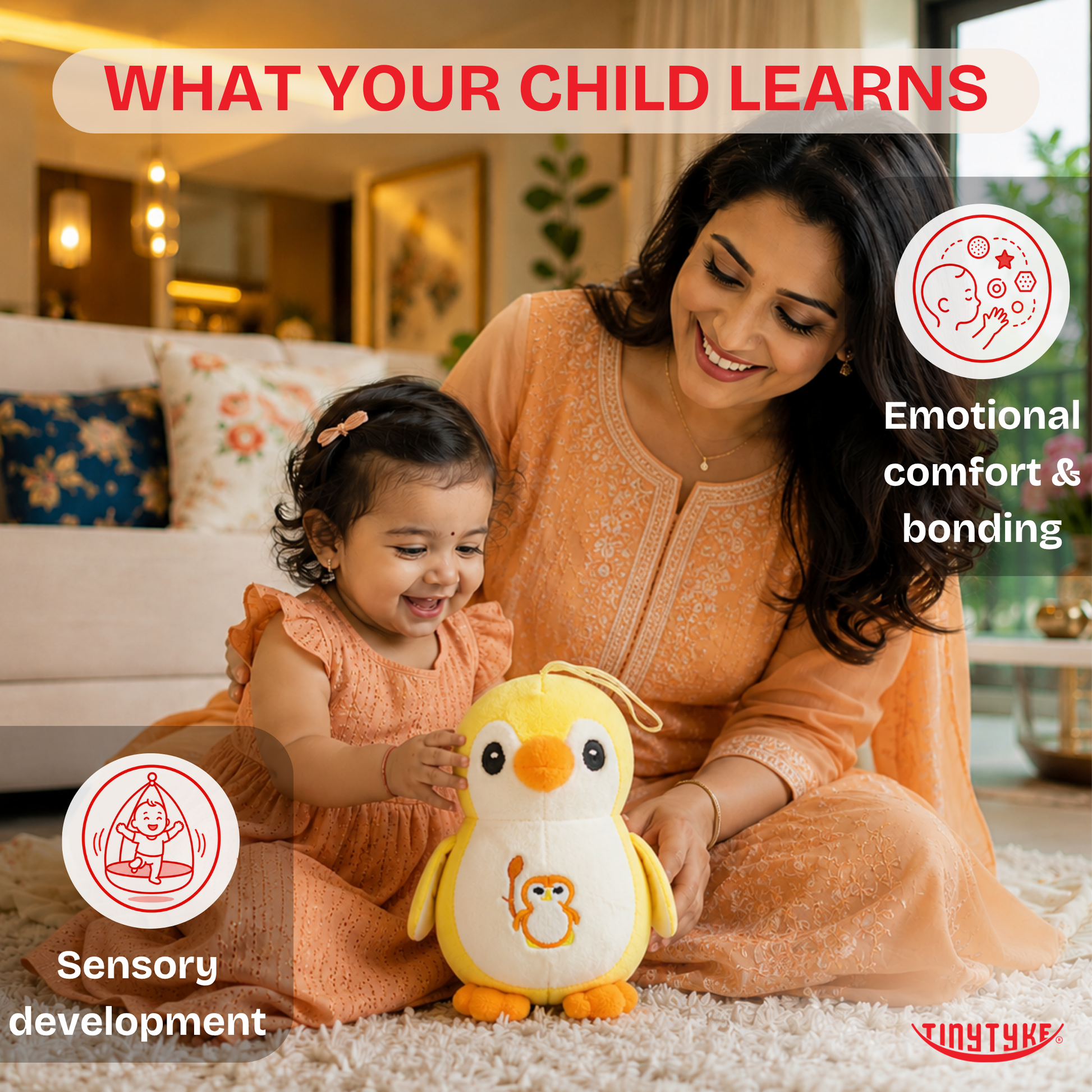 TinyTyke — Plush Baby Penguin Soft Toy