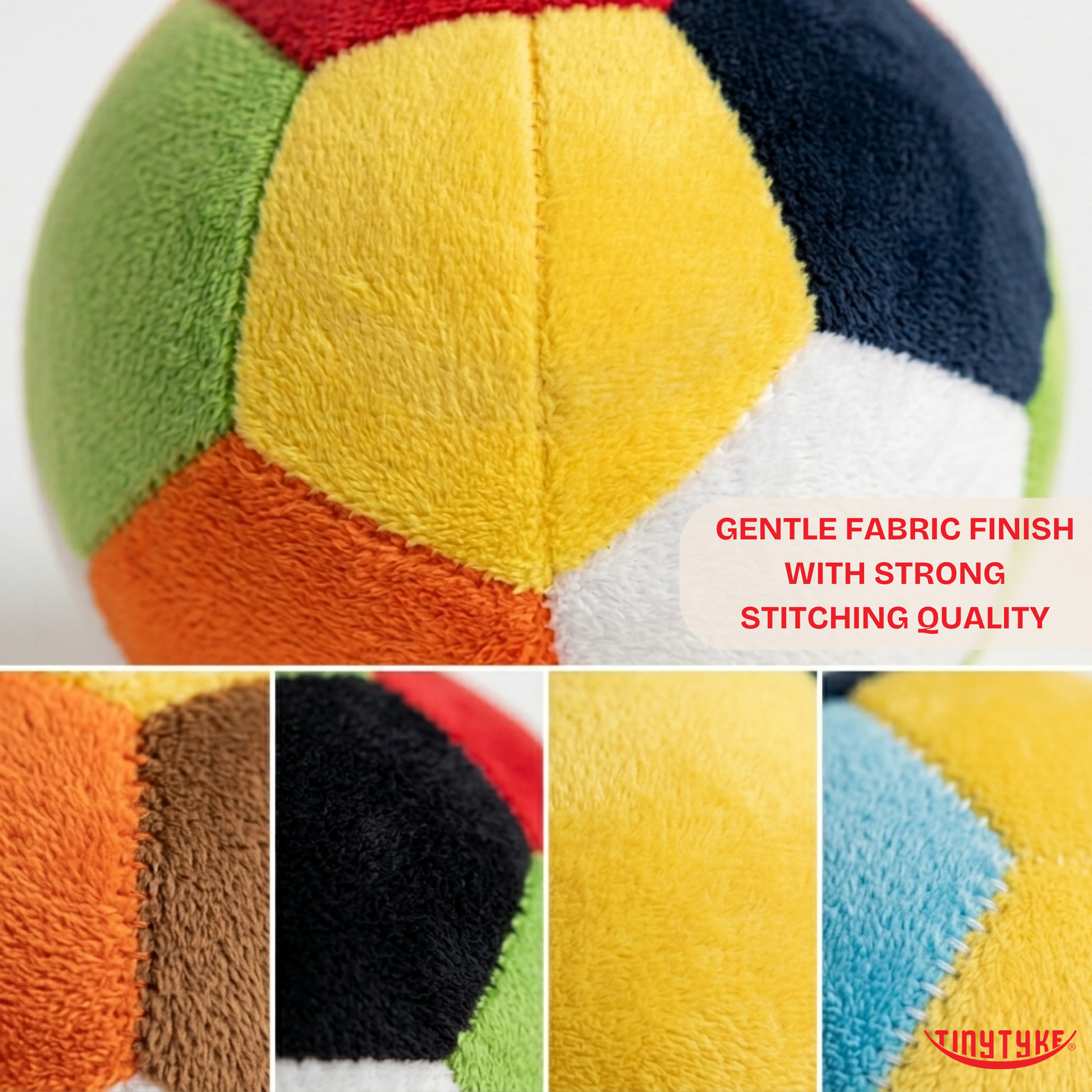 TinyTyke — Plush Baby Rattle Ball Soft Toy