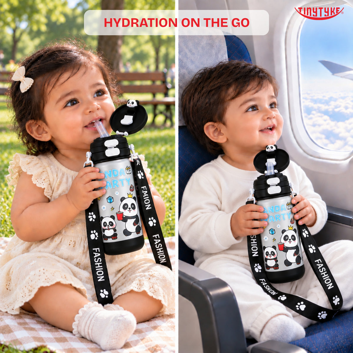 TinyTyke- Kids Vacuume Insulated Water Bottle with Straw