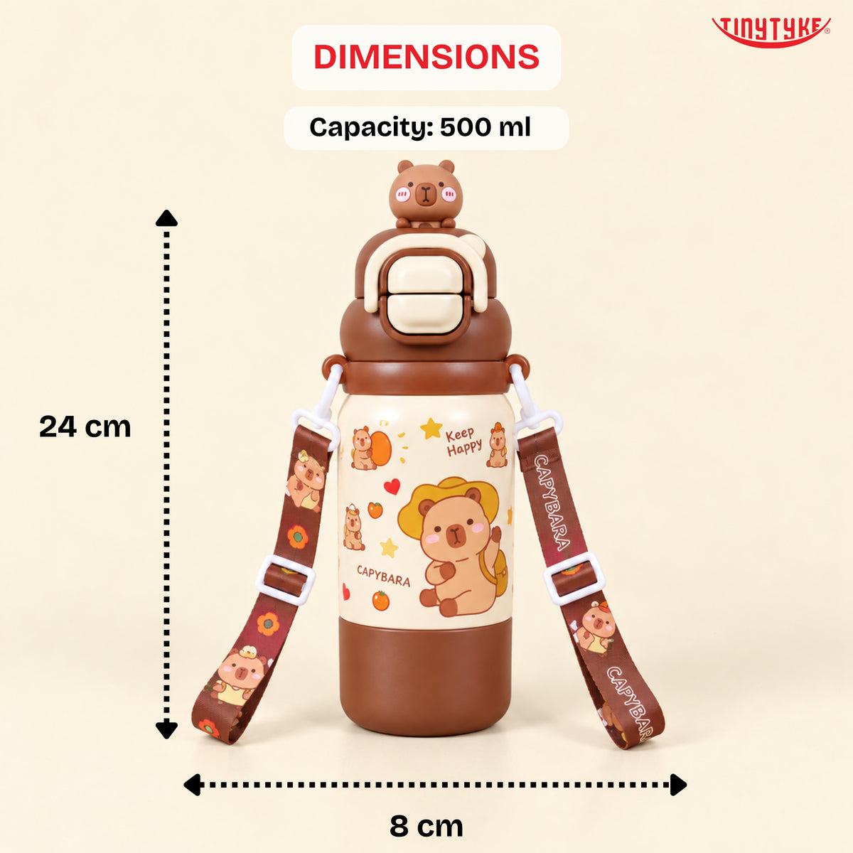 TinyTyke- Kids Vacuume Insulated Water Bottle with Straw
