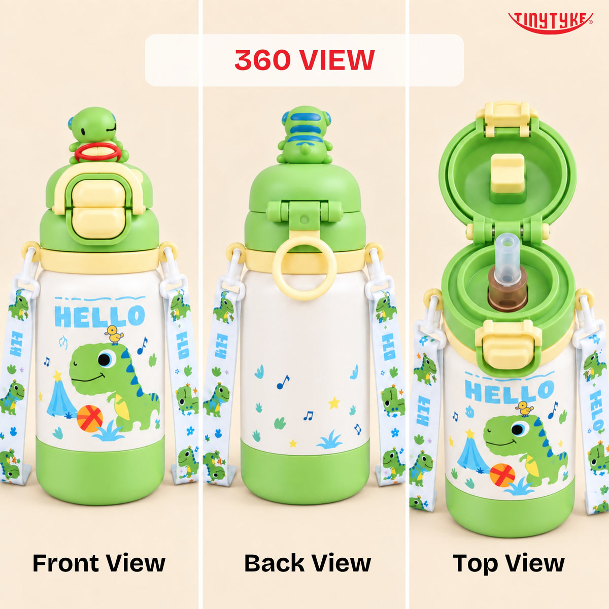 TinyTyke- Kids Vacuume Insulated Water Bottle with Straw