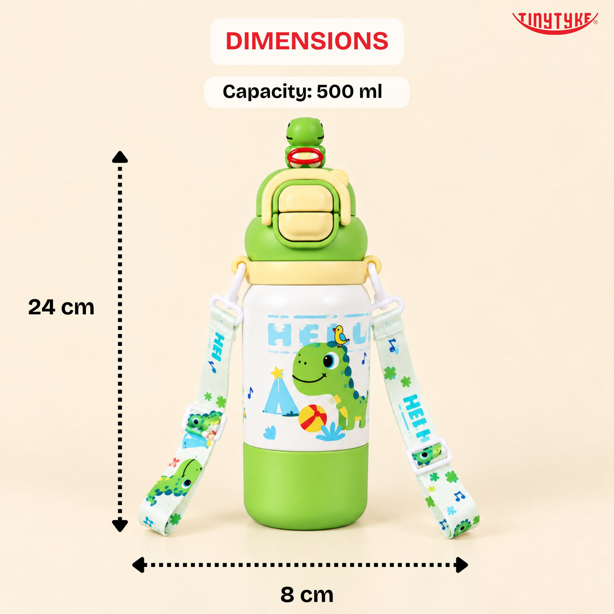TinyTyke- Kids Vacuume Insulated Water Bottle with Straw
