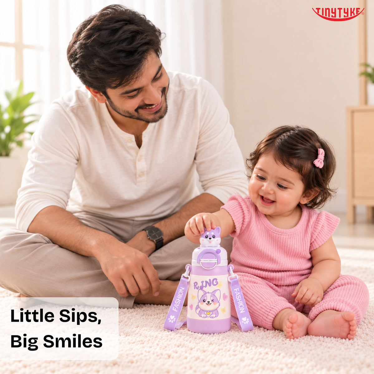 TinyTyke- Kids Vacuume Insulated Water Bottle with Straw
