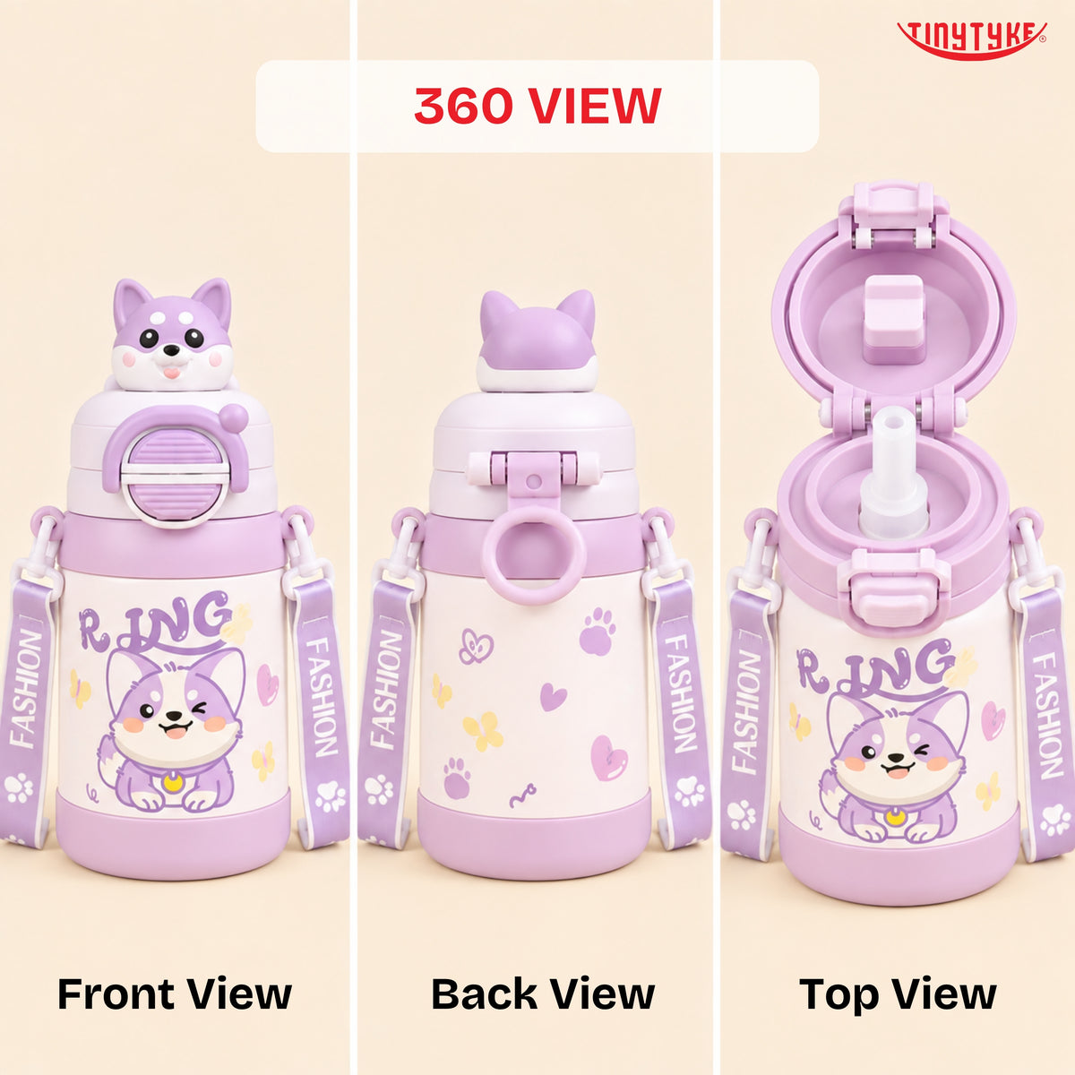 TinyTyke- Kids Vacuume Insulated Water Bottle with Straw