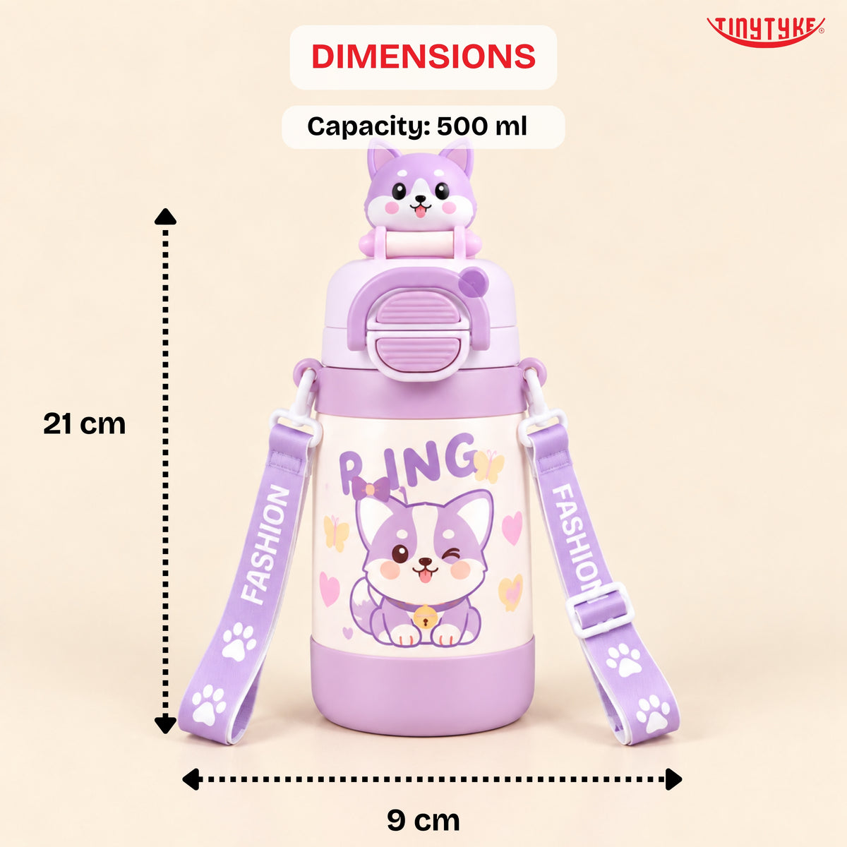 TinyTyke- Kids Vacuume Insulated Water Bottle with Straw