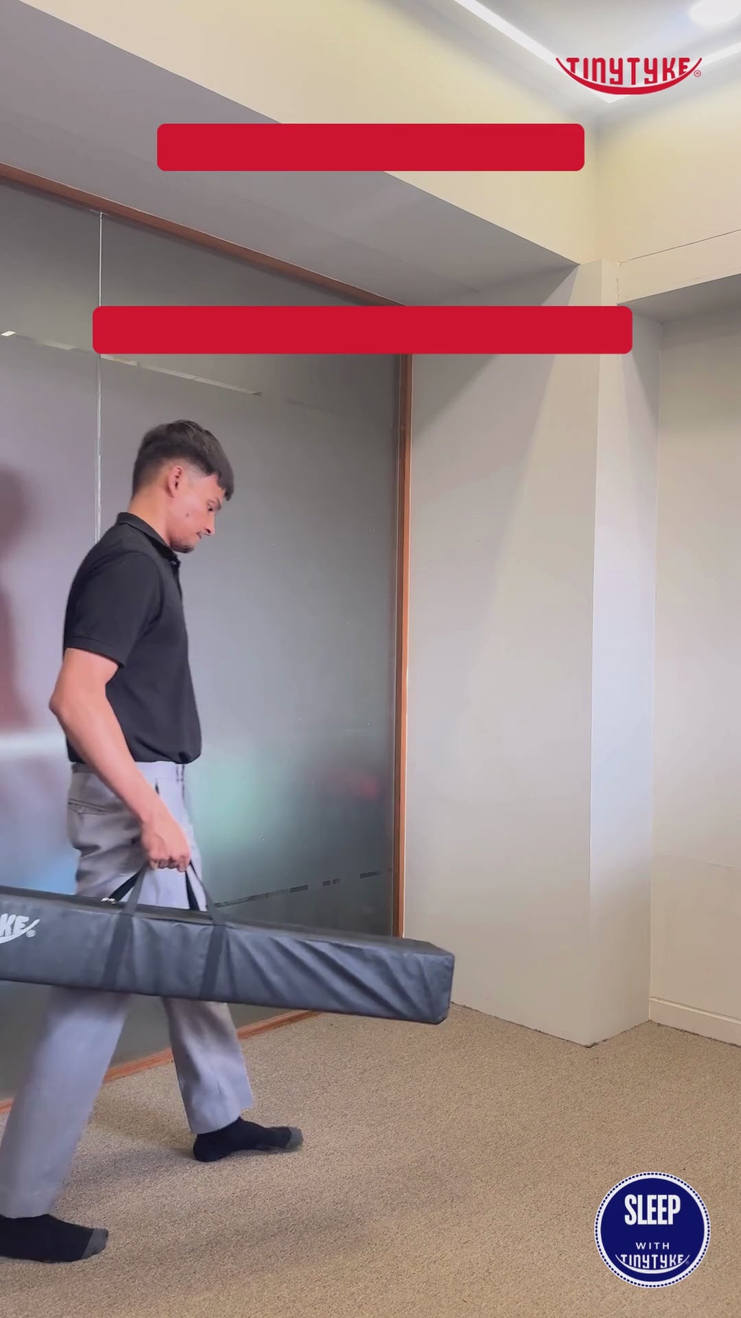 Load video: TinyTyke Classic | Semi Foldable — Manual Baby Cradle | Square Pipe | Portable