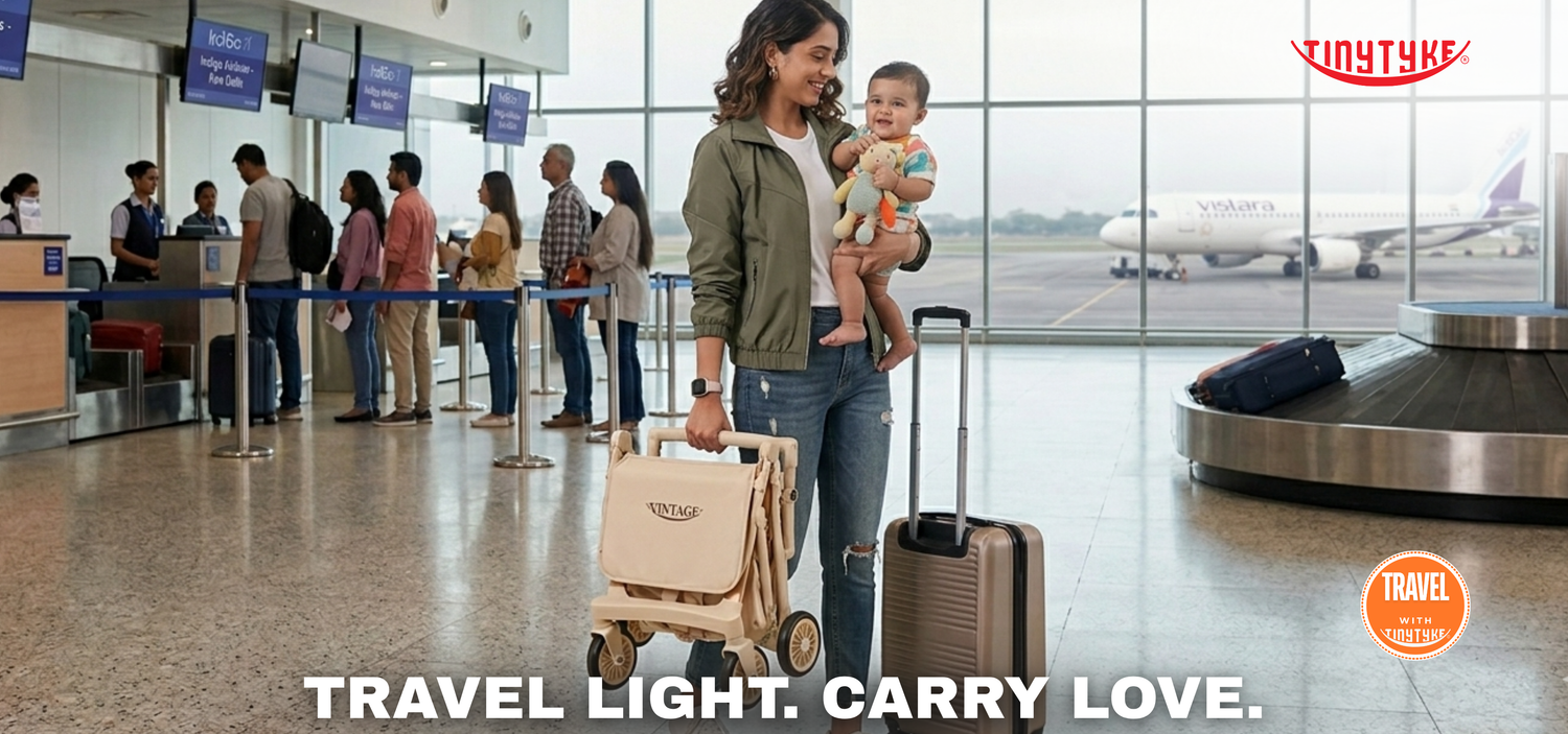 TinyTyke T3 everyday baby stroller 4kg lightweight compact travel stroller for infants and toddlers in India