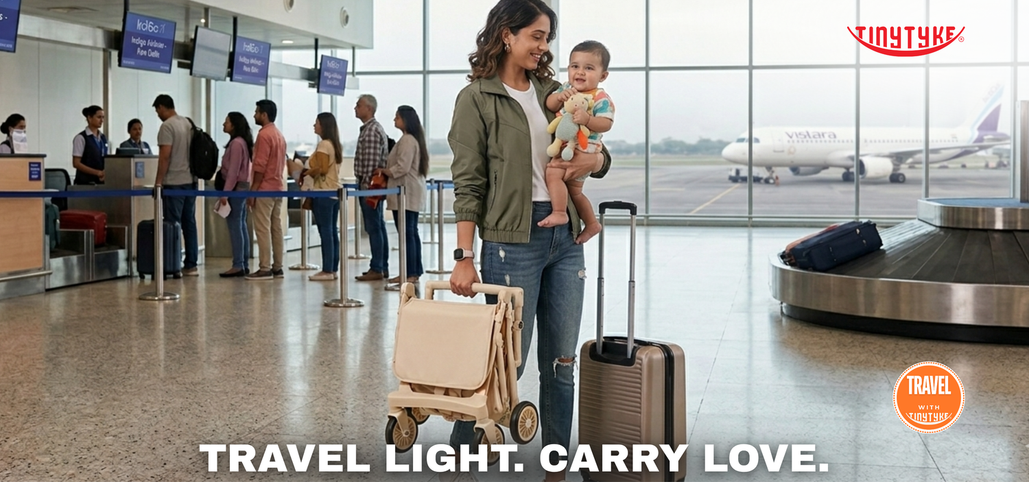 TinyTyke T3 4.3 kg lightweight everyday baby stroller — ultra-compact travel stroller for infants and toddlers in India