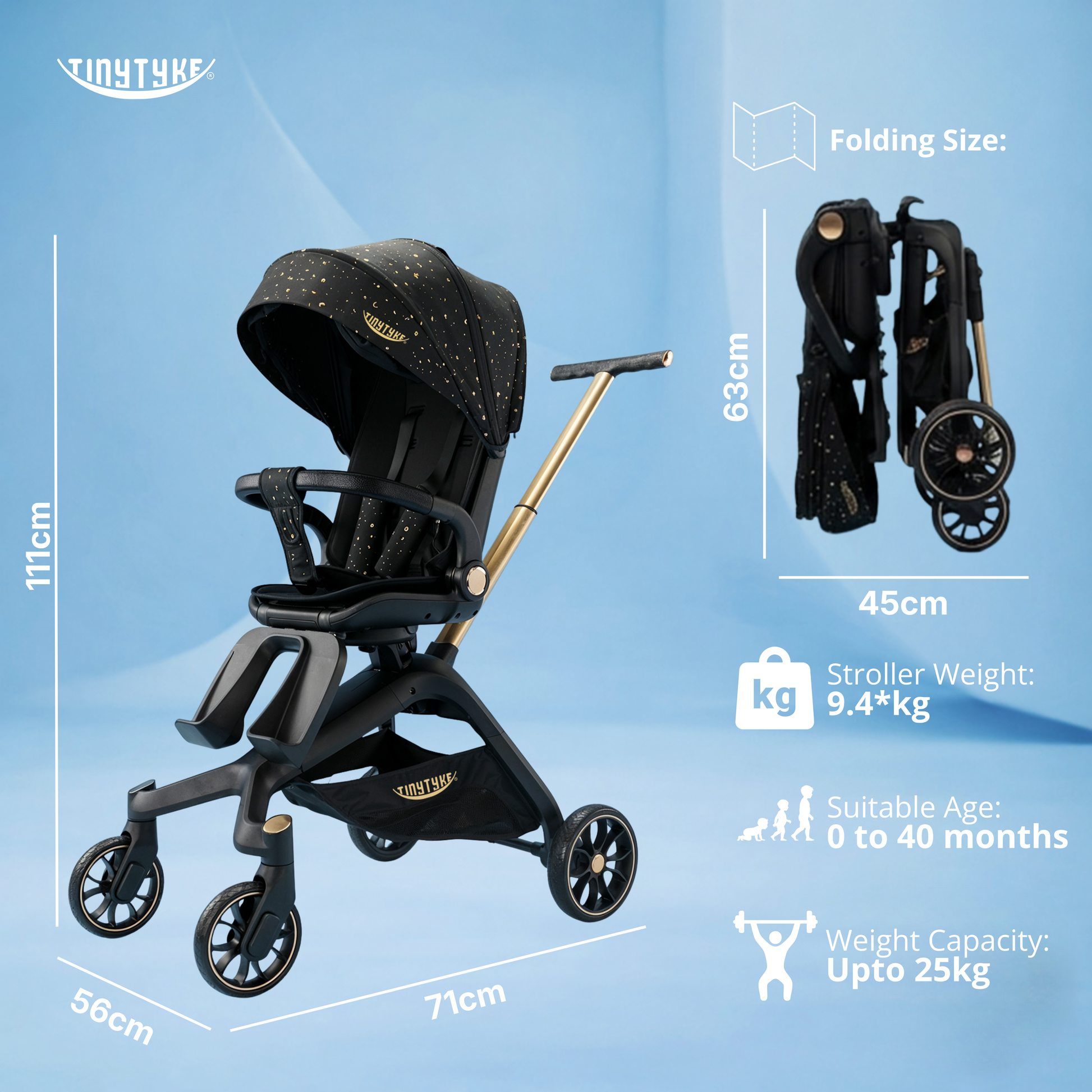 doona stroller weight kg TinyTyke T6 FaceTime Stroller — Reversible Seat