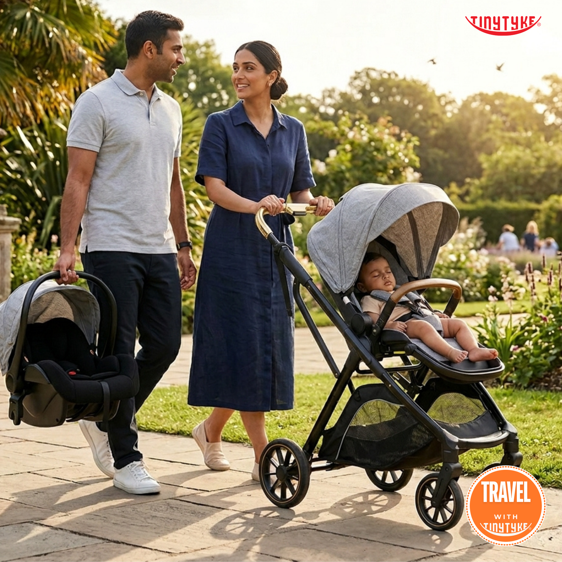 TinyTyke T7 MegaSpace Travel System Stroller — With Optional Car Seat | 0–40 Months