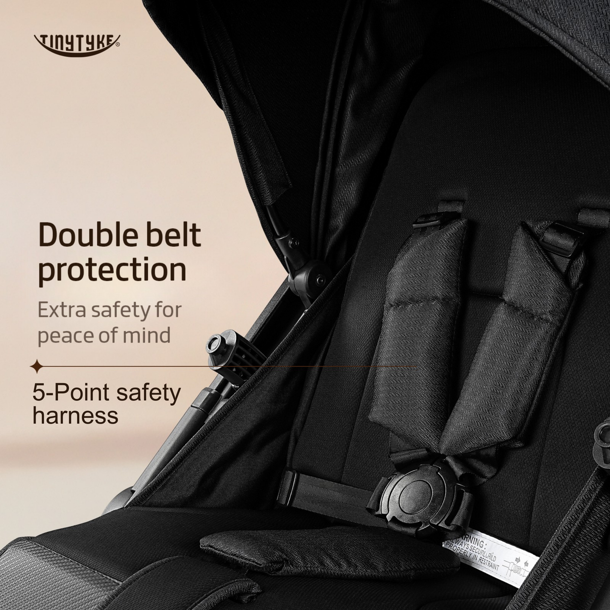 TinyTyke T9 Click & Go Stroller — Reversible Handle Baby Pram | 0-40 Months
