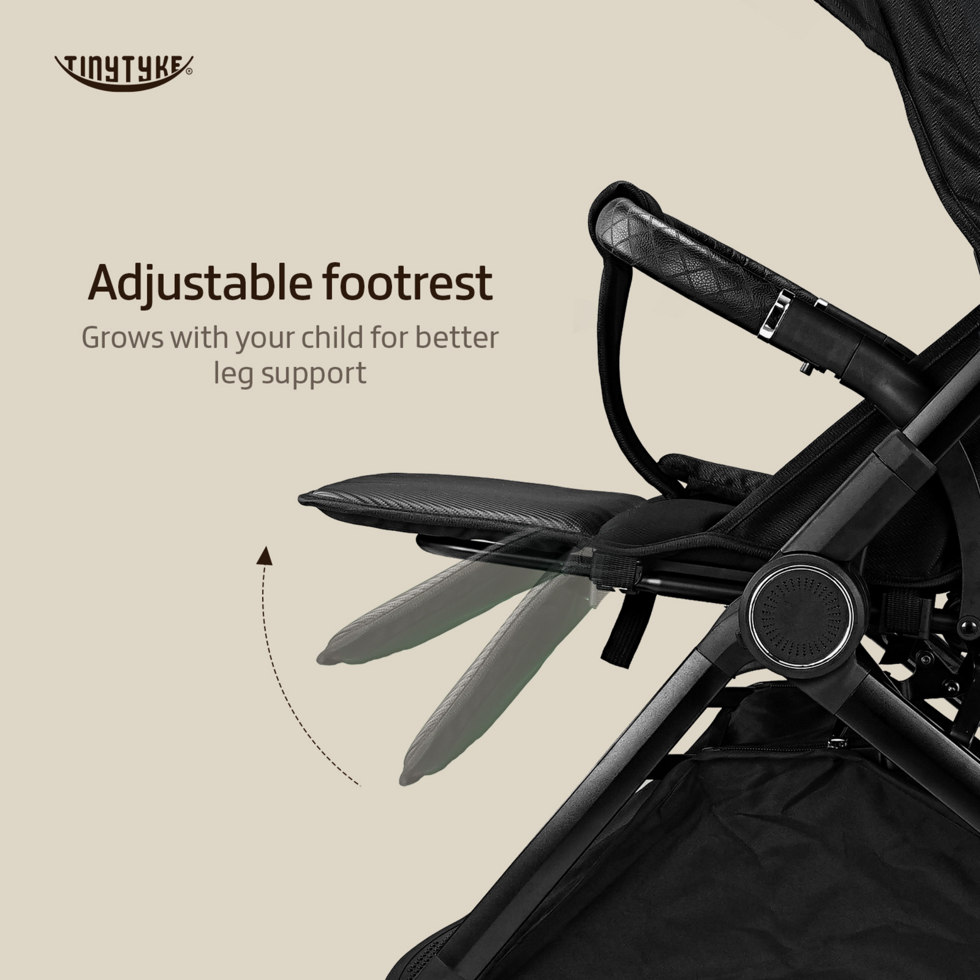 TinyTyke T9 Click & Go Stroller — Reversible Handle Baby Pram | 0-40 Months