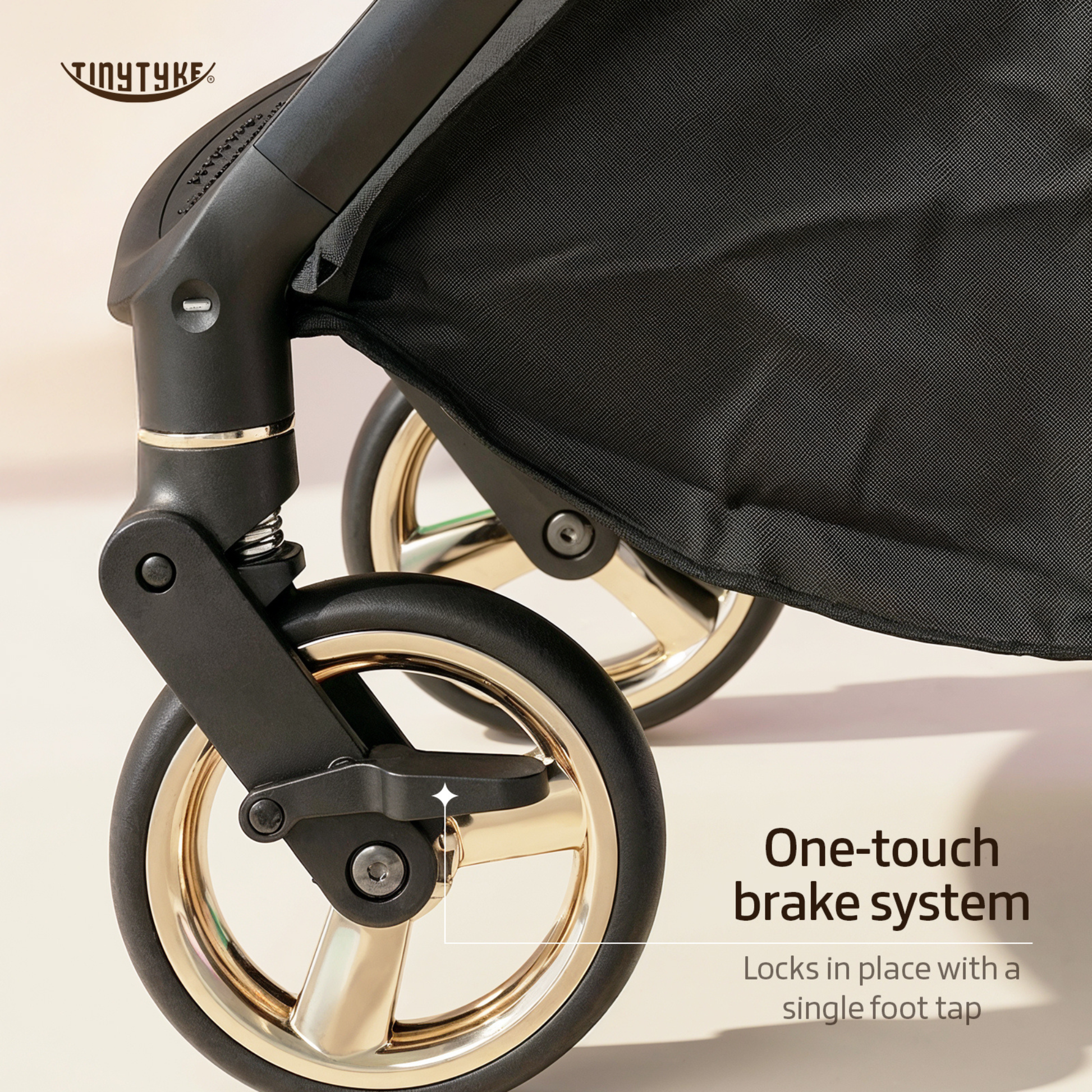 TinyTyke T9 Click & Go Stroller — Reversible Handle Baby Pram | 0-40 Months