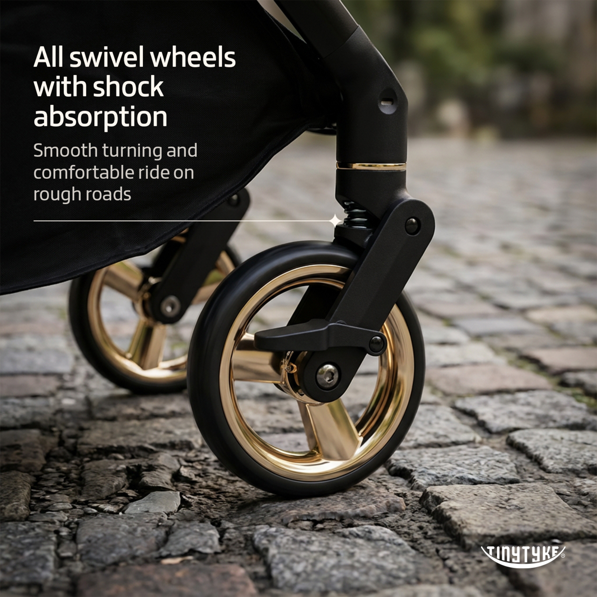 TinyTyke T9 Click & Go Stroller — Reversible Handle Baby Pram | 0-40 Months