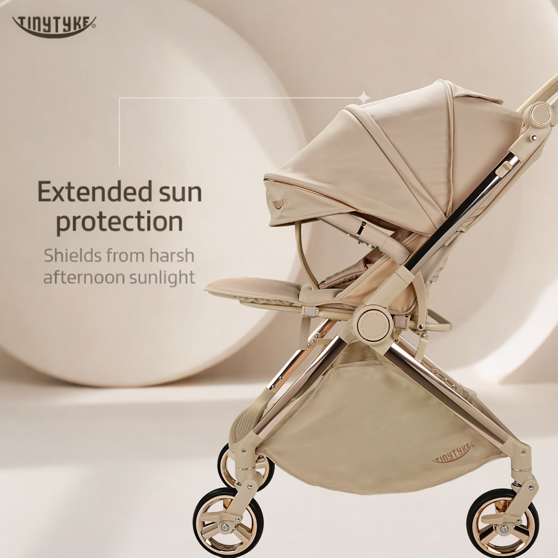 TinyTyke T9 Click & Go Stroller — Reversible Handle Baby Pram | 0-40 Months